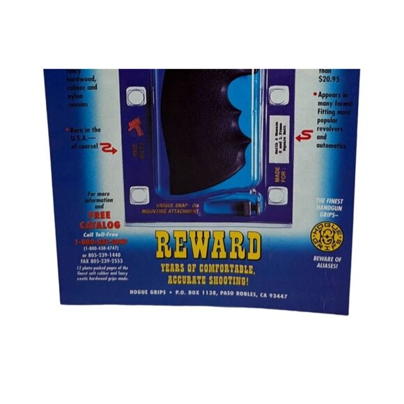 Hogue Grips Monogrip Revolver Stocks Vintage Print Ad 1990s Rubber Grips - Picture 5 of 6